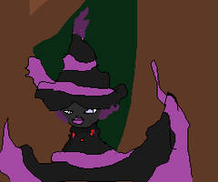 Mismungus floating in a dark forest