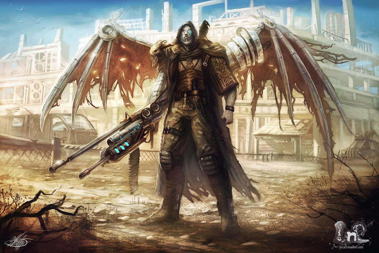 Male desert mercenary concept