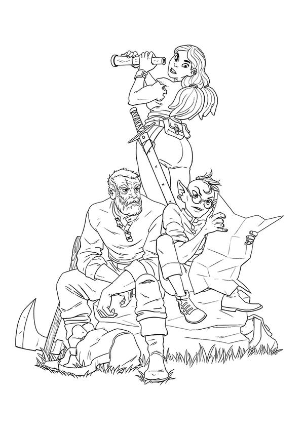 Unnamed Characters on an Unnamed Quest by JNathanIllustration