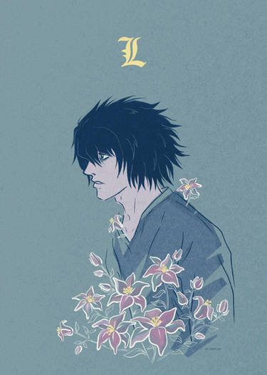 Ryuzaki (L) in the rain // Death Note by rijistories on DeviantArt