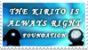 Kirito is always right foundation - Stamp