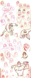 Mr. Incredible Sketch Dump by JoshawaFrost
