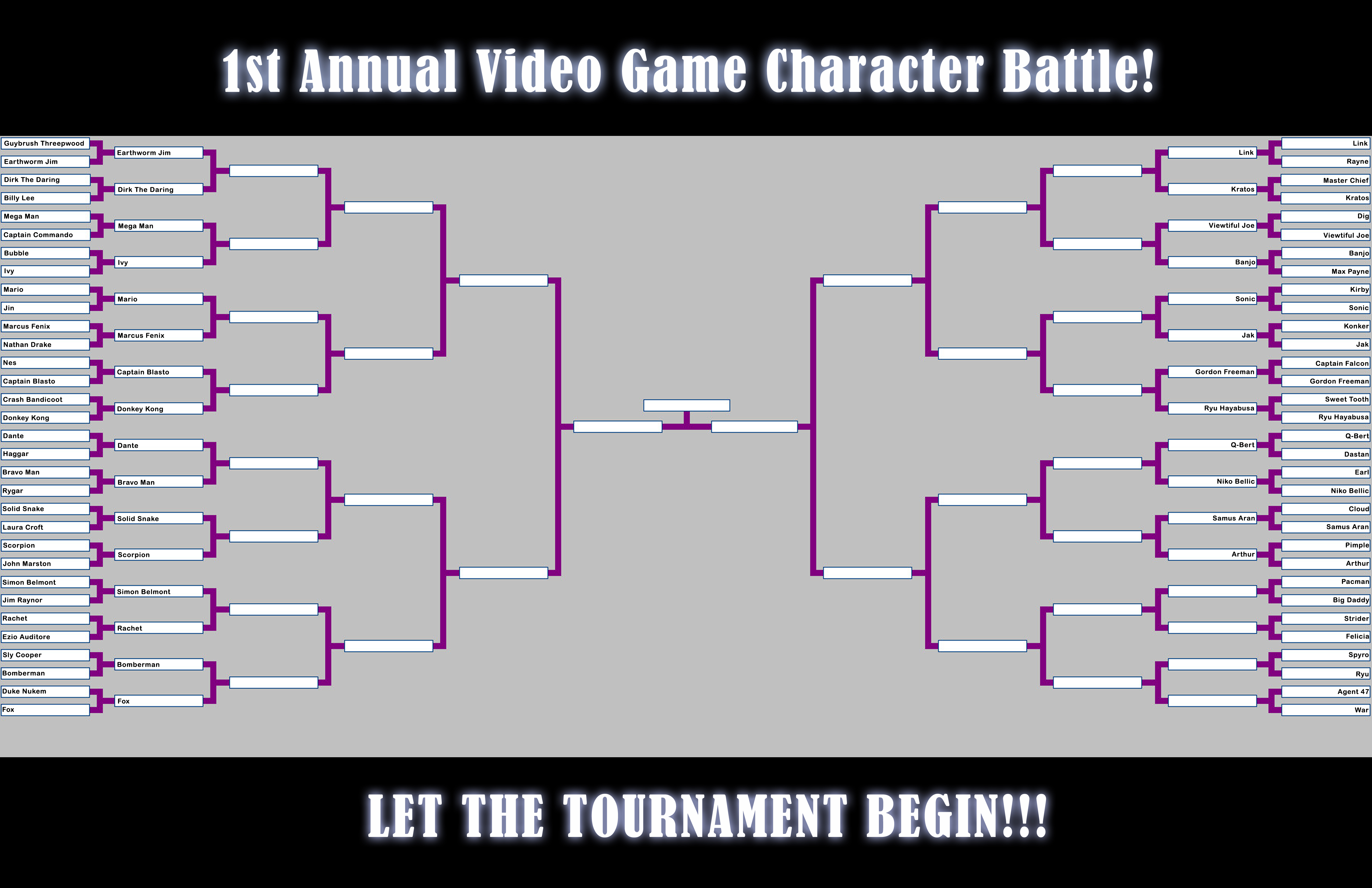 64 Video Game Character Battle Tournament