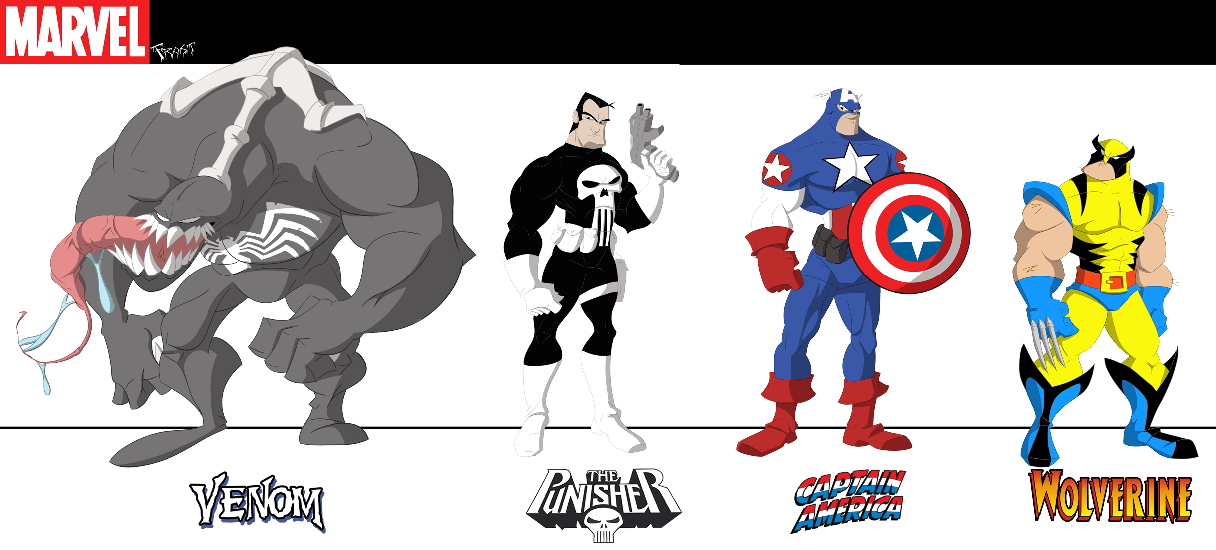 Marvel Line up by JoshawaFrost on DeviantArt