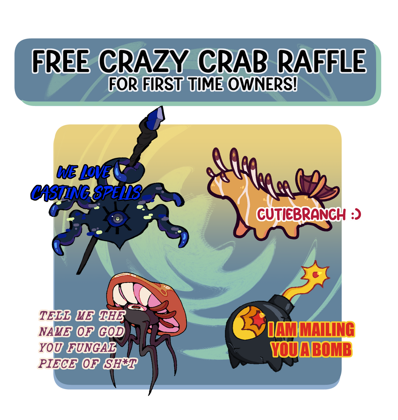 (CLOSED) FREE CRAZY CRAB RAFFLE FOR FTO ONLY by susling on DeviantArt