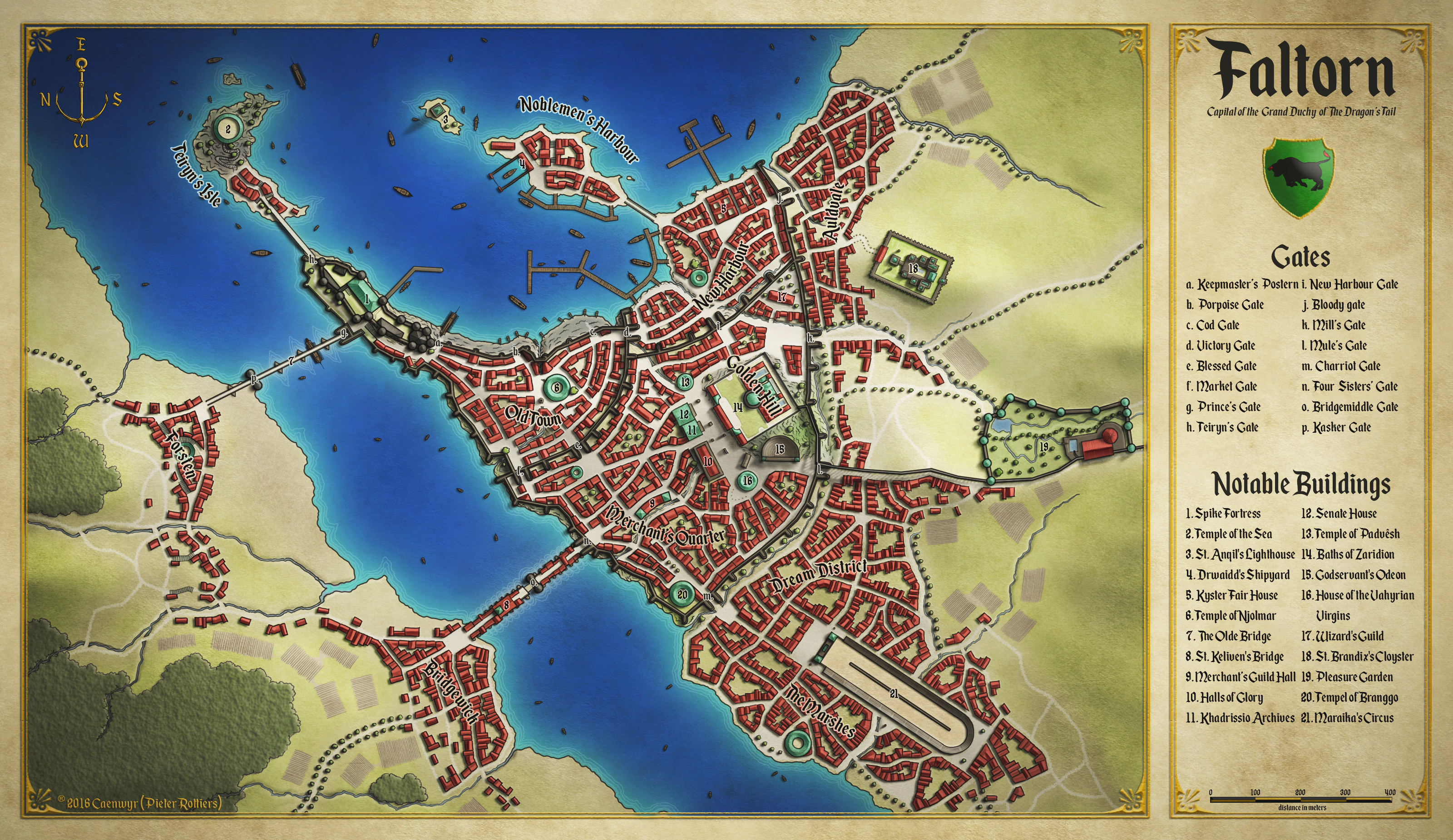 Faltorn, capital of the Dragon's Tail by Caenwyr