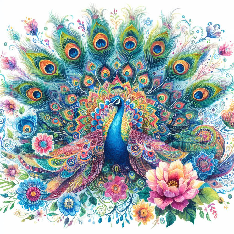 pavo real art by vini3243s on DeviantArt