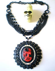 Red Lolita Skeleton Necklace