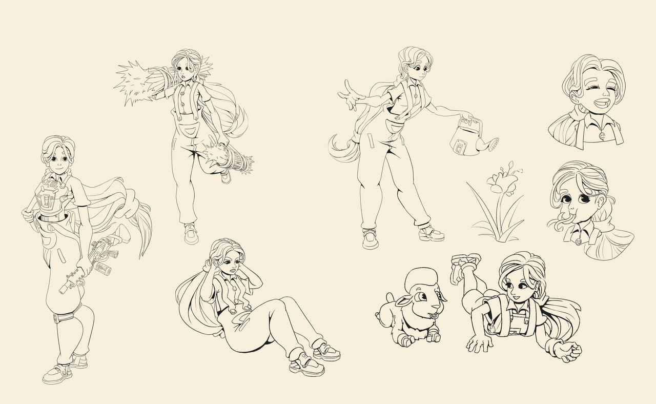 Caracters Line Drawing Character Design Line Art by TanSebastian on DeviantArt