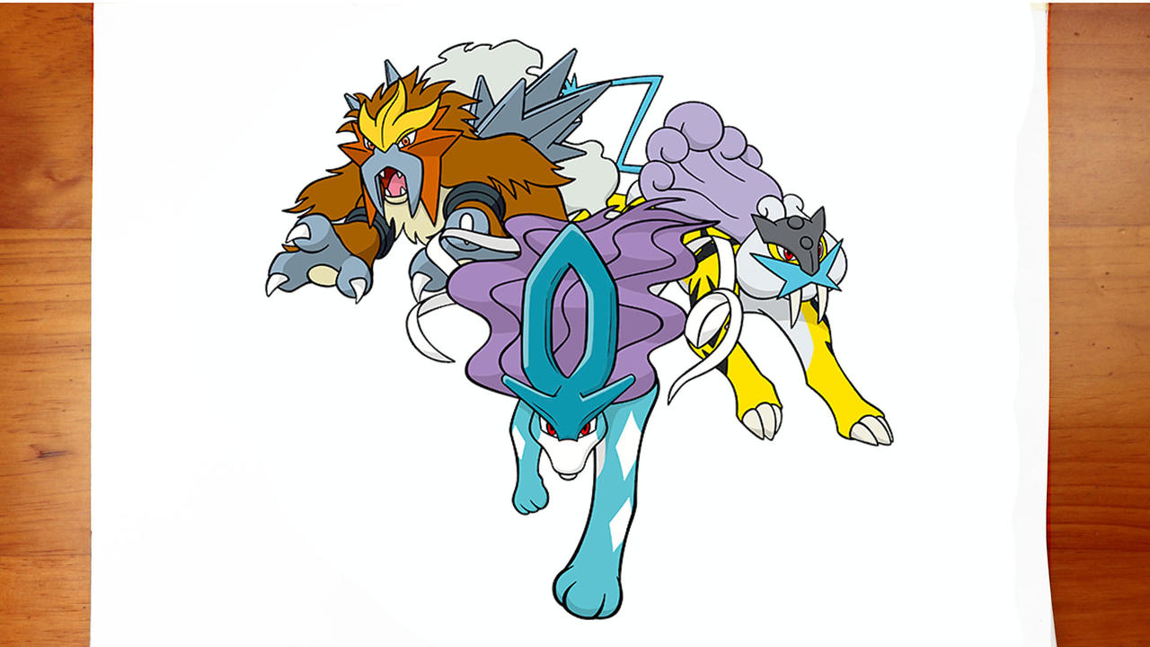 Drawing Legendary Pokemon - Legendary Beasts 2 by DrawingAnimalsHowTo ...