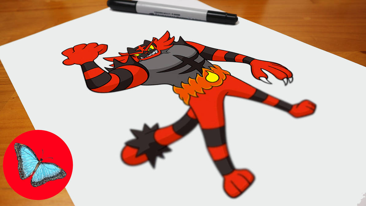 How To Draw Pokemon Incineroar Step by Step thum by