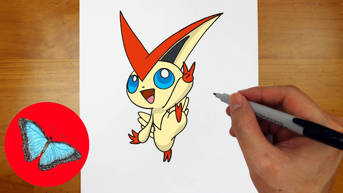 How To Draw Pokemon - Victini Easy Step by Step th by ...