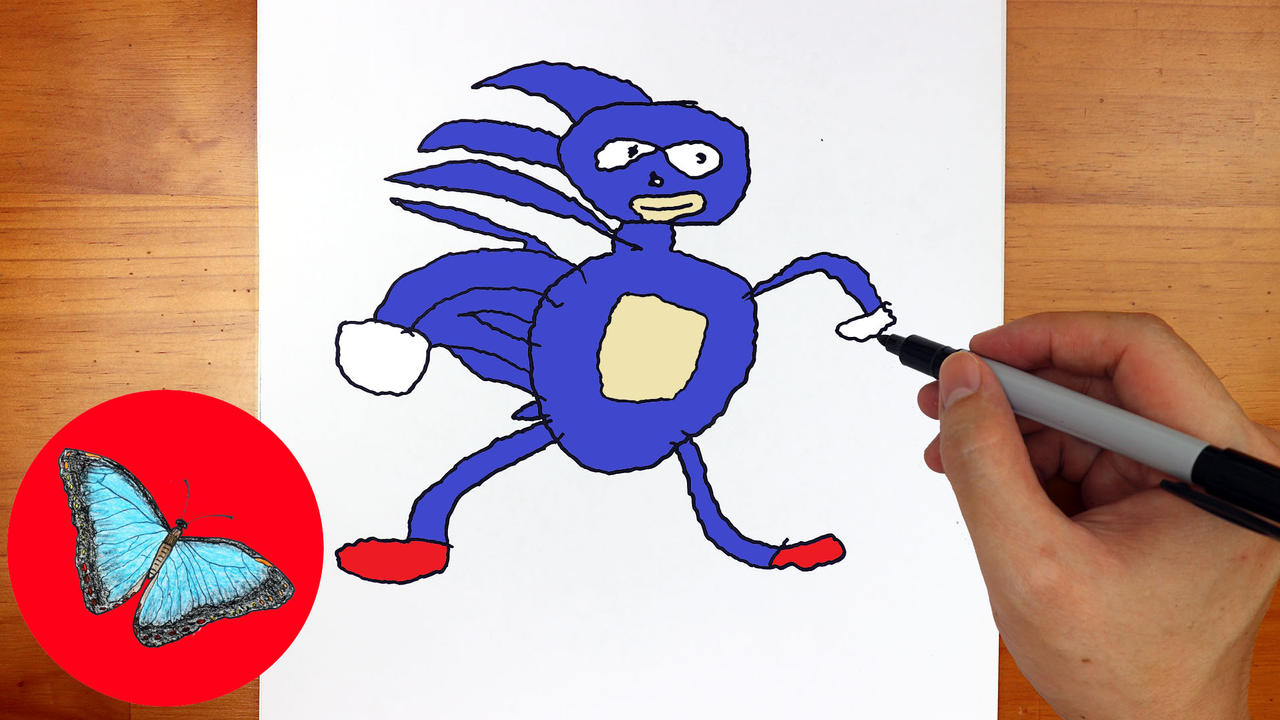How To Draw Sanic Hedgehog Easy Step by Step thumb by