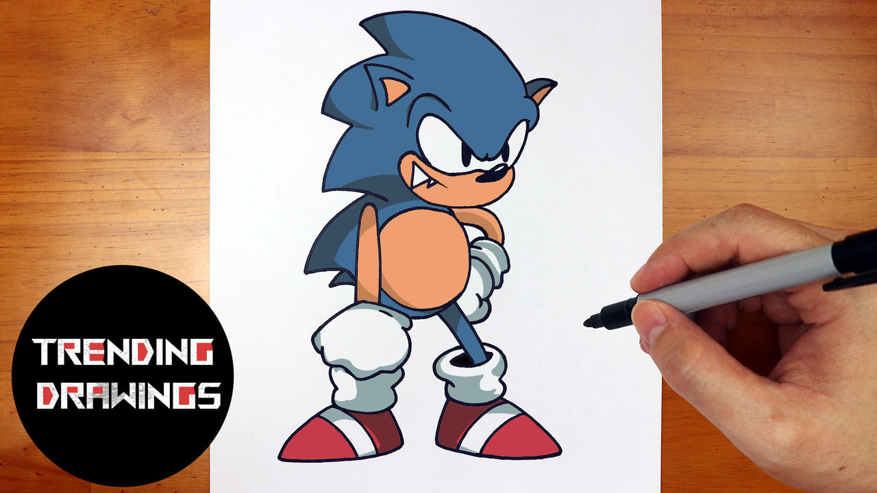 How To Draw FNF MOD Character - Extra Life Sonic E by