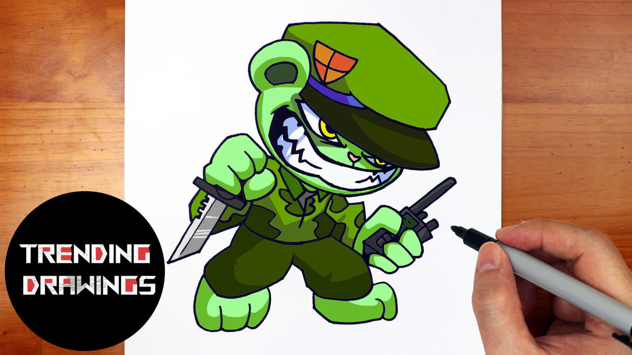 How To Draw Fnf Mod Character - Flippy Flipped Out By Drawinganimalshowto  On Deviantart