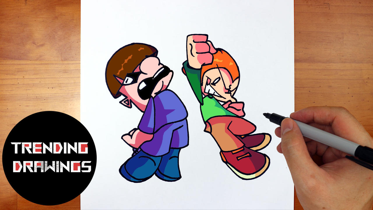 How To Draw FNF MOD Character - Pico VS Uberkids E by ...