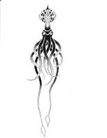 Tribal Squid tattoo design