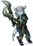 Dita - WoW Chibi Draenei Warrior by DivineTofu