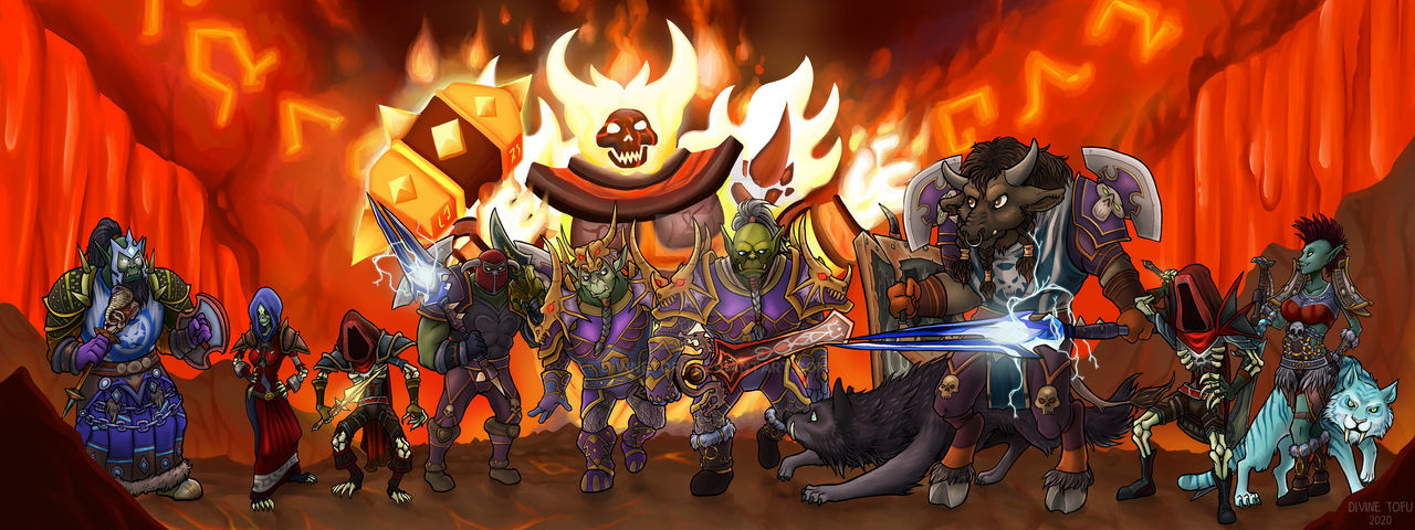 Raiding Ragnaros by DivineTofu on DeviantArt