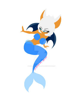 Mermaid Rouge Outline Colored