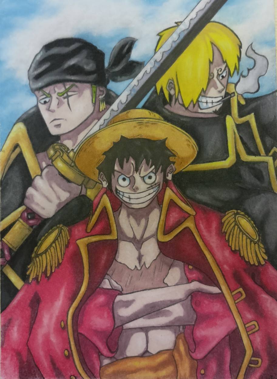 Figurine One Piece Luffy Zoro Sanji Le monster Trio