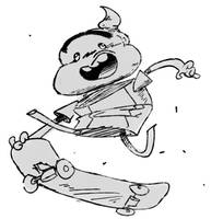 skateboard! (illustration for a fanfiction!!)