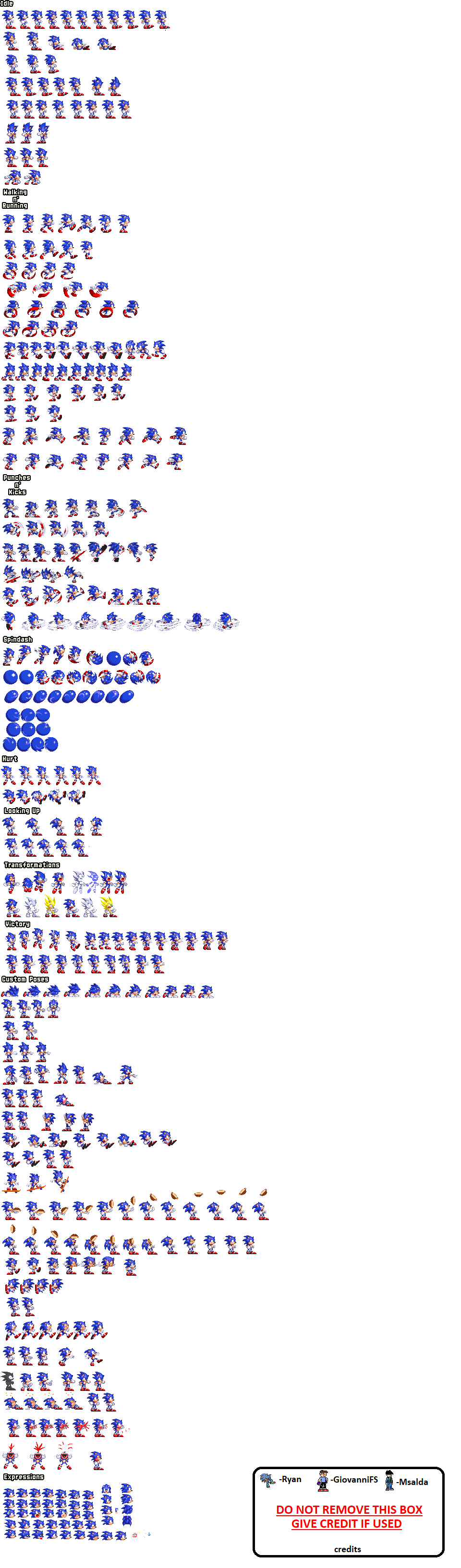 The Ultimate Sonic Sprite Pack