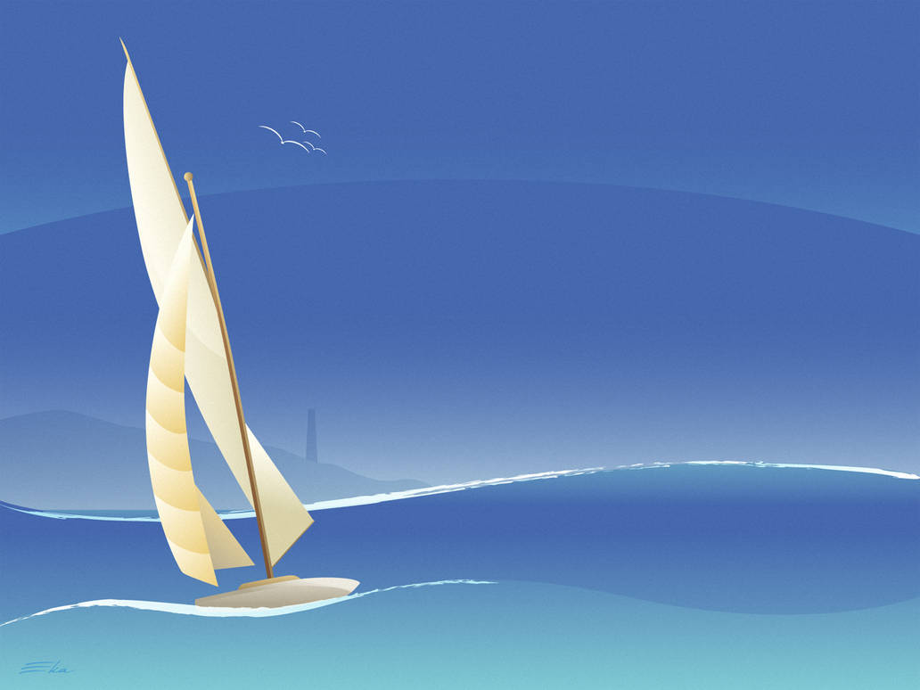 Sailing in Blue by ekster