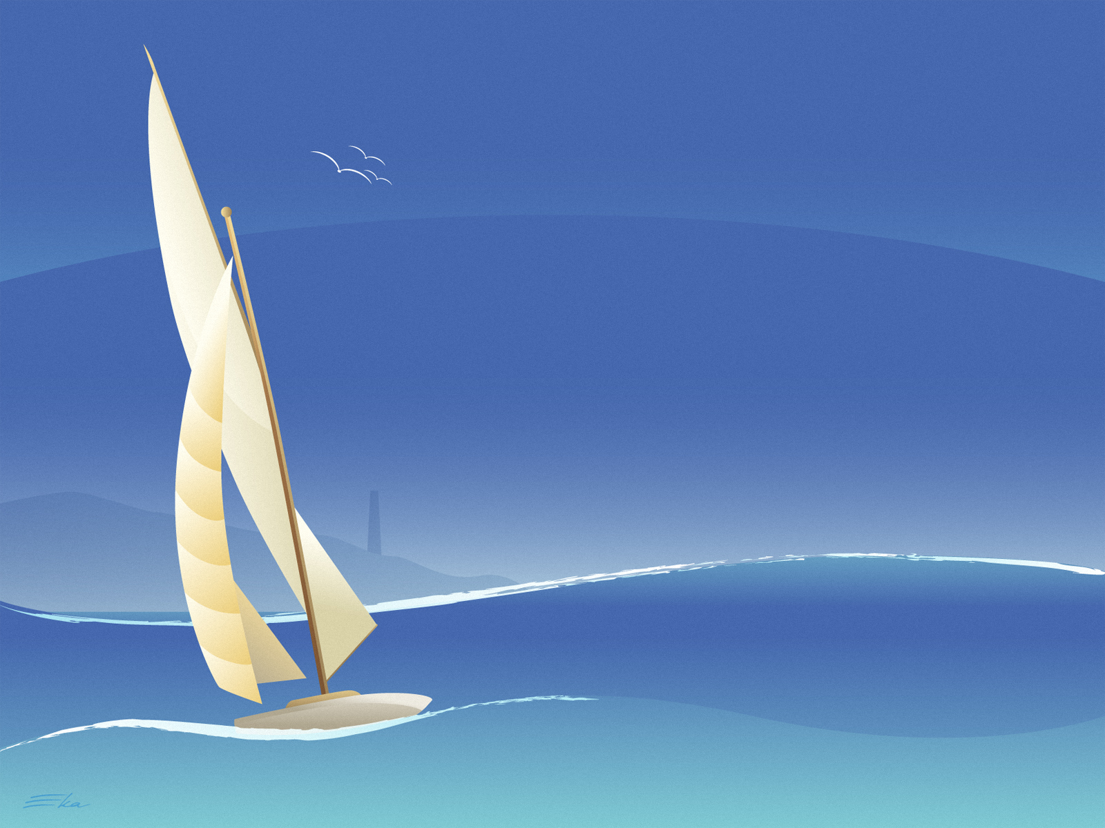 Sailing in Blue by ekster