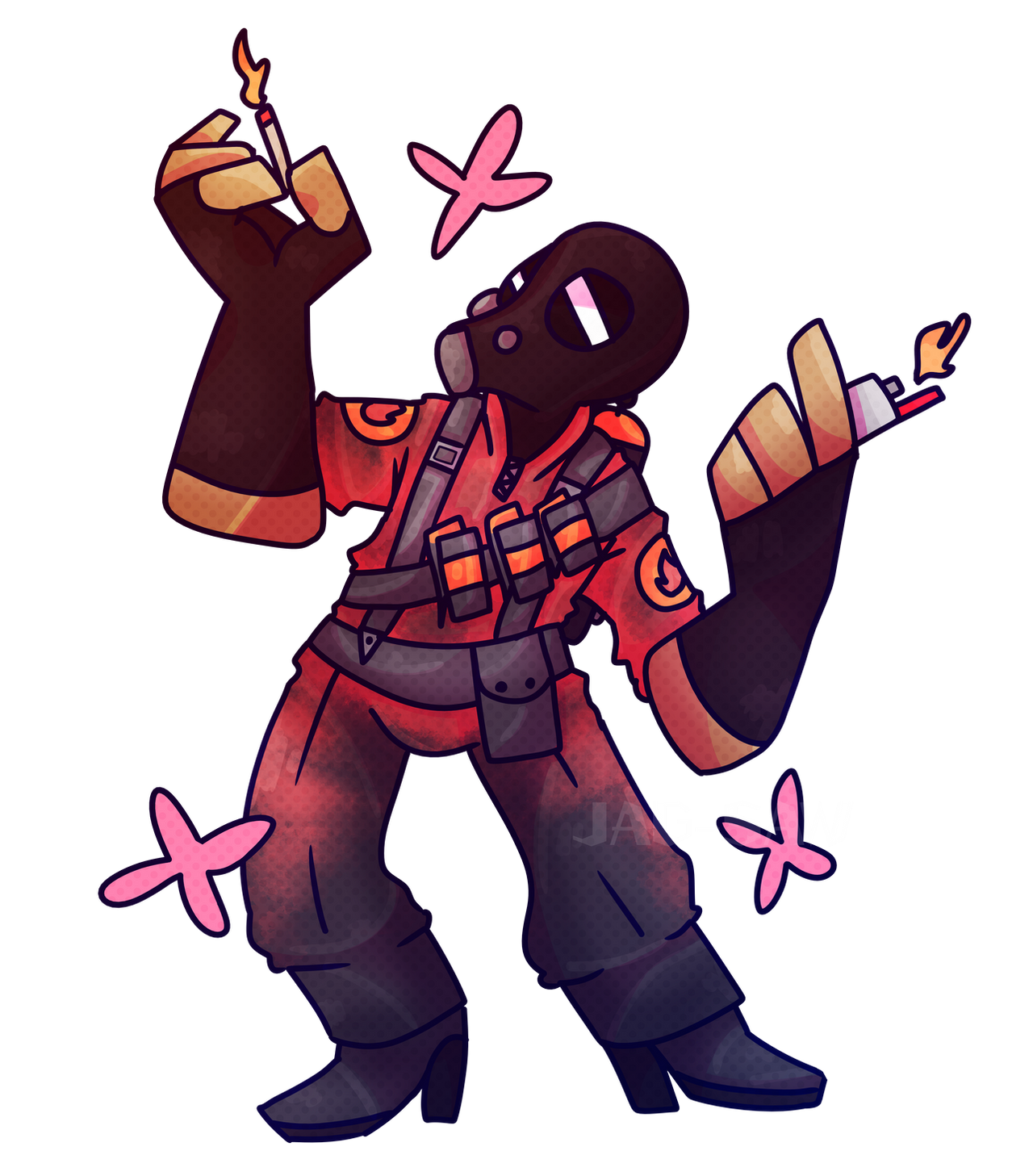 Pyro Pointing Pyro! by JAG-SAW on DeviantArt