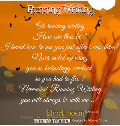 Running Writing Simple Running writing short poem by Spideecartoon on DeviantArt