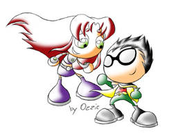 Starfire X Robin CHIBI