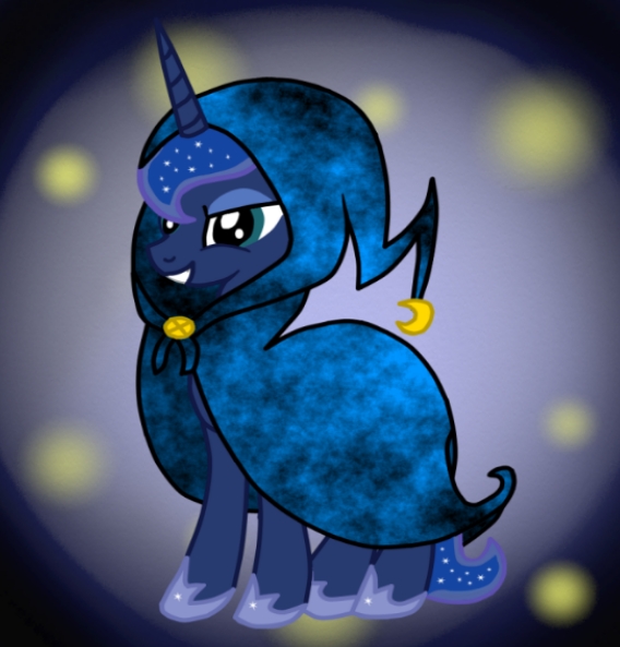 Princess Luna in a cape.