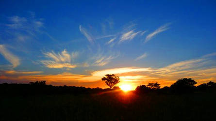 Sunset over Kruger National Park