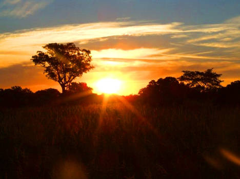 Sunset over Kruger National Park