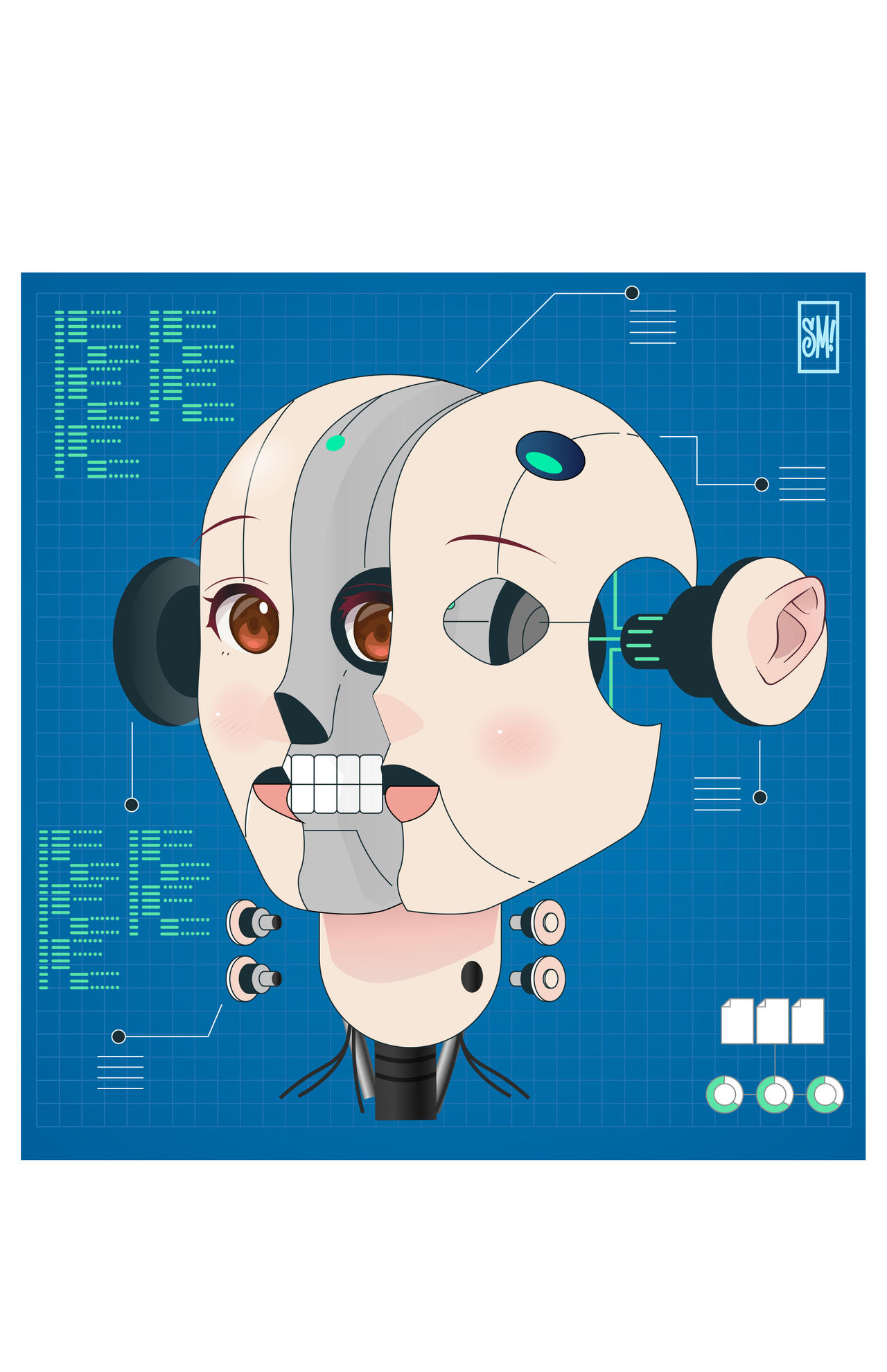 Android Head by ssmontgo on DeviantArt