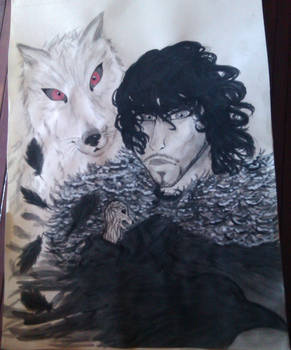 Jon Snow and Ghost