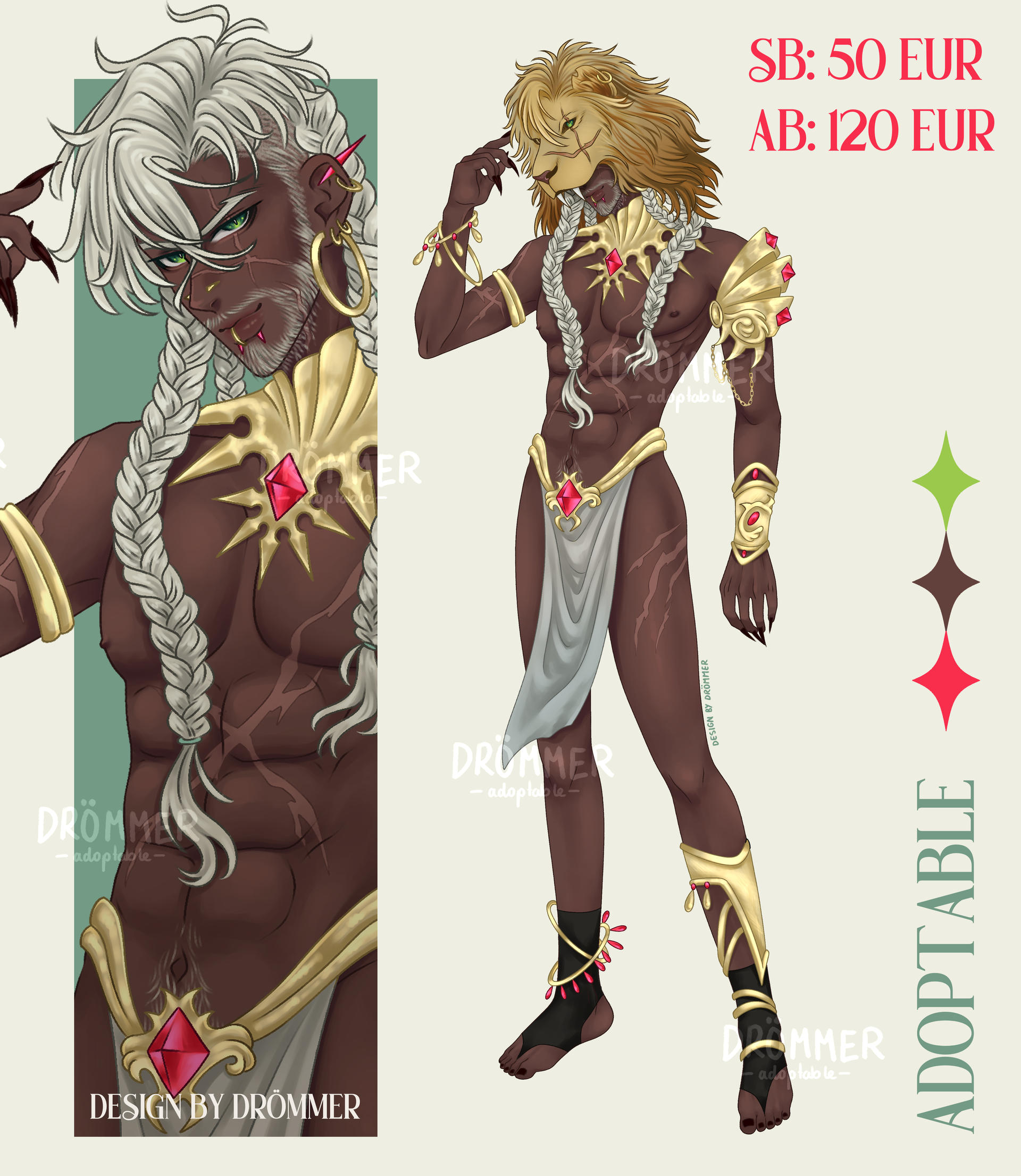 Adopt #037 - Warrior dilf (CLOSED)