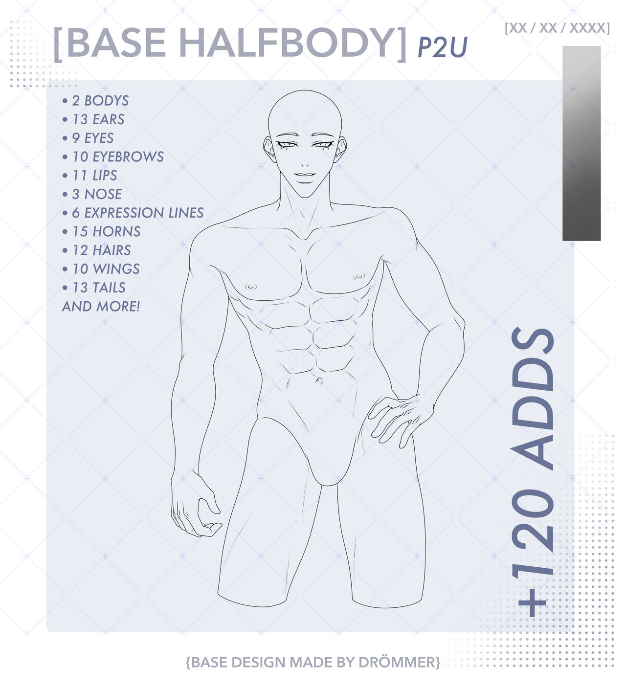 Base halfbody P2U - 120 adds!