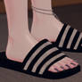 My sexy feet in comfy slides~