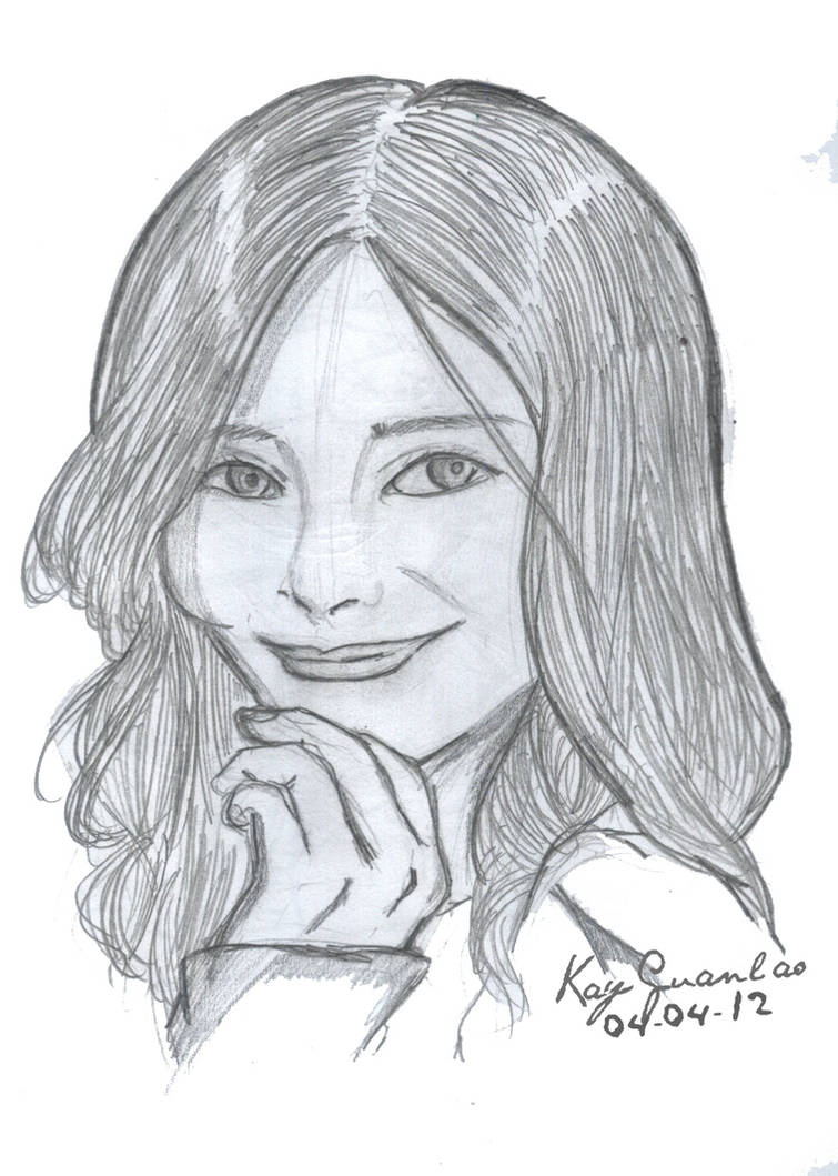 Vague smile pencil drawing by xhervaine