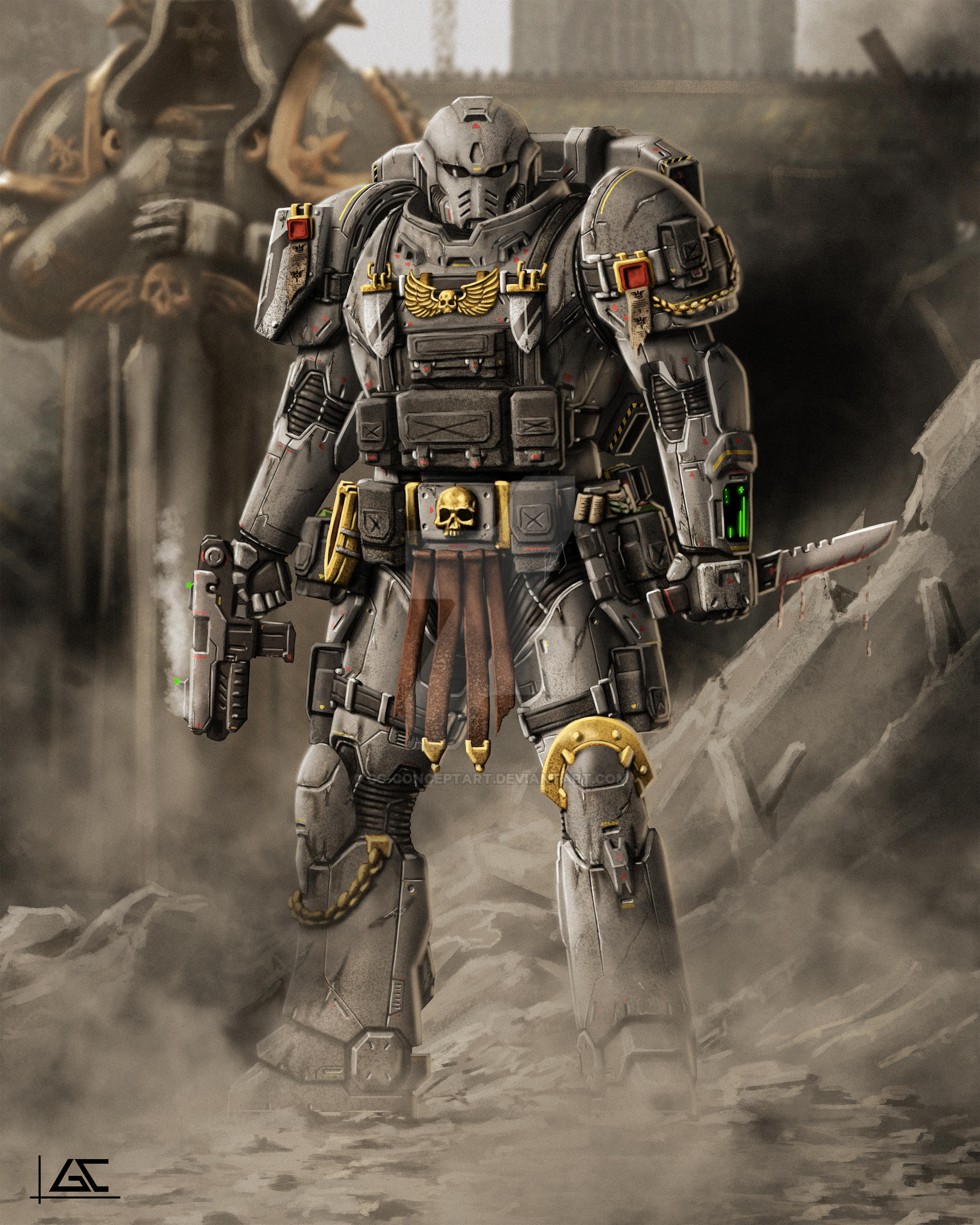 WARHAMMER 40K REDESIGN SPACE MARINE By GC Conceptart On DeviantArt warhammer-40k-redesign-space-marine-by-gc-conceptart-on-deviantart