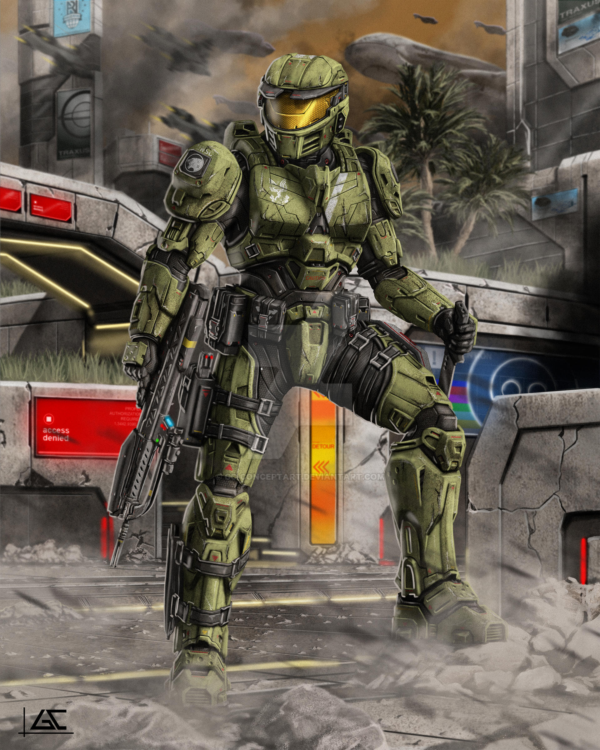 HALO - SPARTAN II MJOLNIR MK IV by GC-Conceptart on DeviantArt