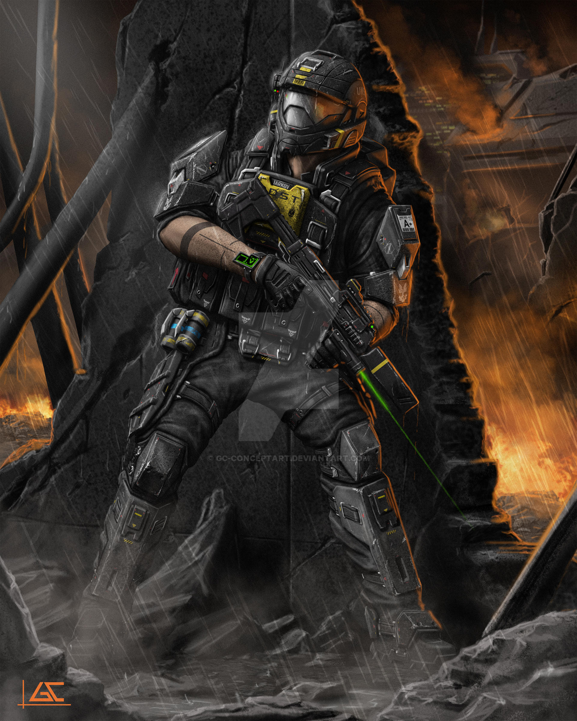 Unsc Odst Rookie HALO - UNSC ODST REDESIGN by GC-Conceptart on DeviantArt