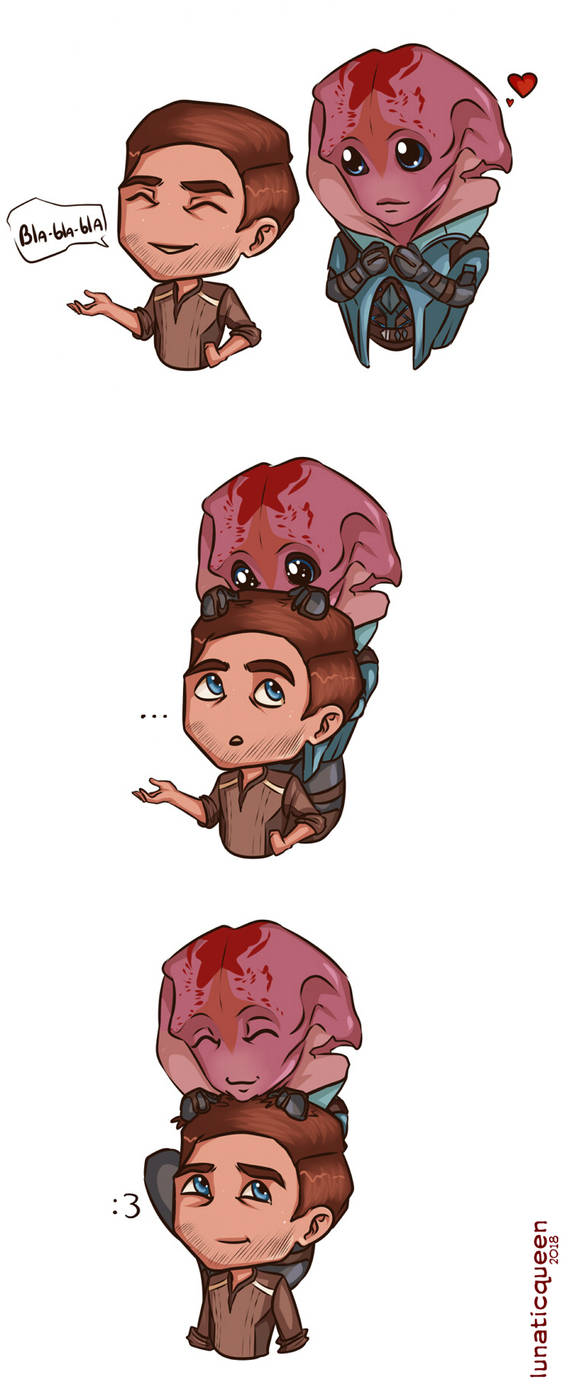 Jaal x Ryder again by LunaticQueenArt on DeviantArt