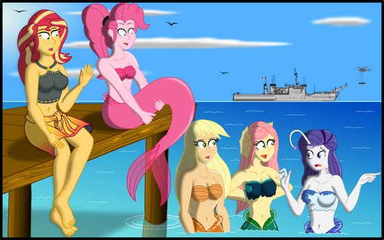 Equestria Mermaids Rarity breaks the bad news