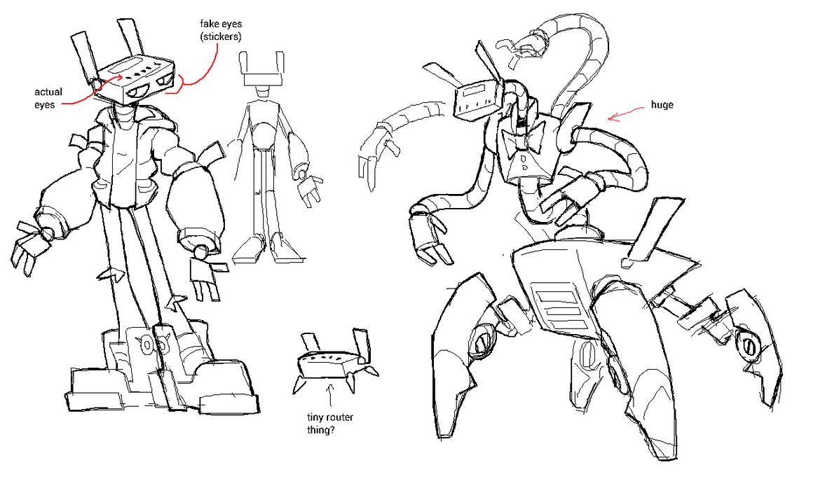 Wi-Fi router robot concept by TubesAnn on DeviantArt