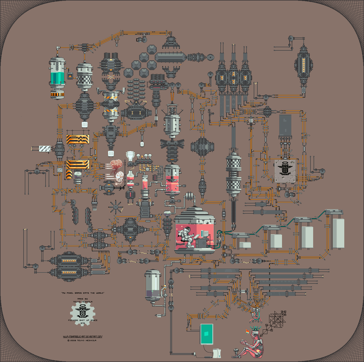 MY PIXEL BRAIN EATS THE WORLD by TeuvoH