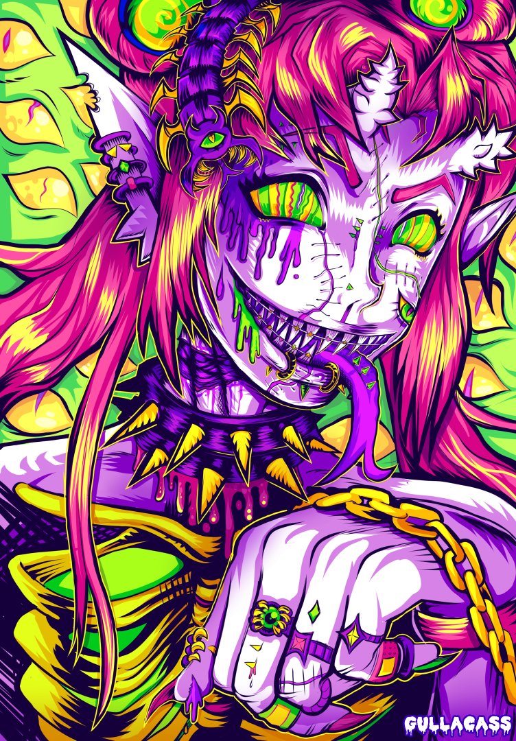 pretty acid centipede by Gullacass
