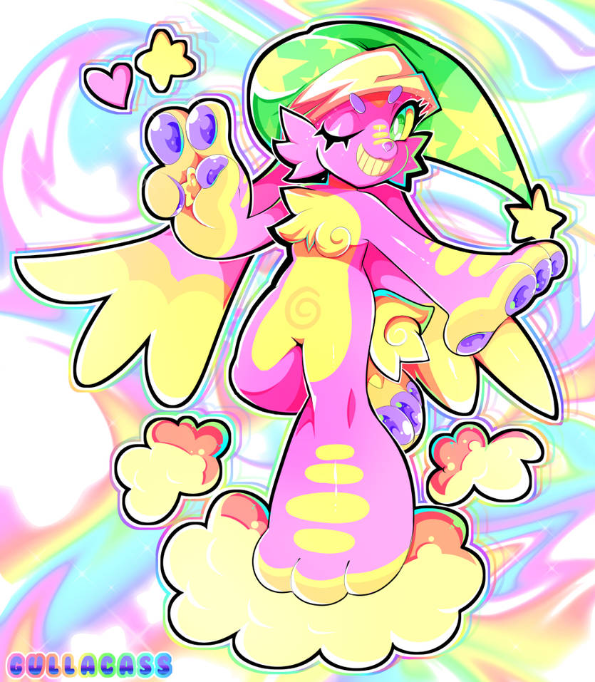 neon rainbow time by Gullacass